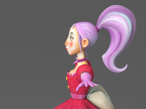 cartoon princess 2 3D Model