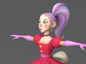 cartoon princess 2 3D Model
