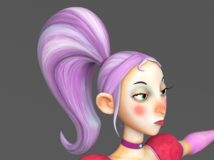 cartoon princess 2 3D Model