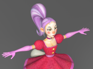 cartoon princess 2 3D Model