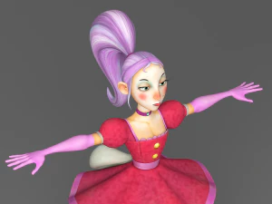cartoon princess 2 3D Model