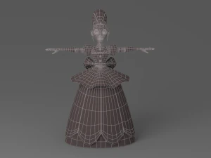 cartoon princess 2 3D Model
