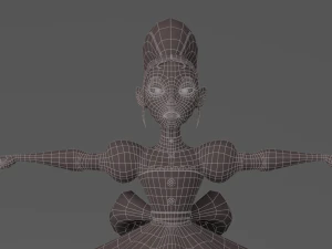 cartoon princess 2 3D Model