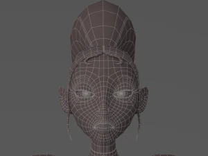 cartoon princess 2 3D Model