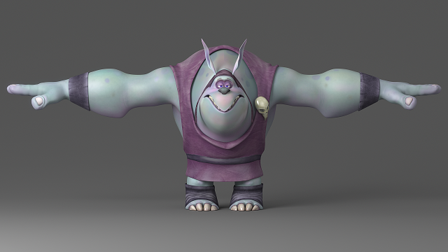 cartoon monster 1 3D Model .c4d .max .obj .3ds .fbx .stl .blend 