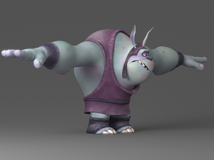 cartoon monster 1 3D Model