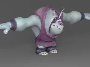 cartoon monster 1 3D Model