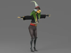 cartoon witch 3D Model