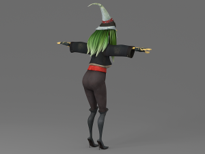 cartoon witch 3D Модель