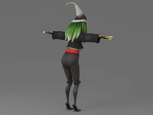 cartoon witch 3D Model