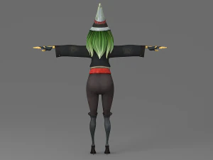 cartoon witch 3D Model