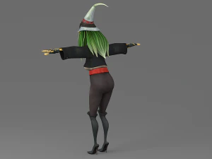 cartoon witch 3D Model