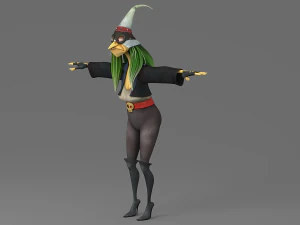 cartoon witch 3D Model