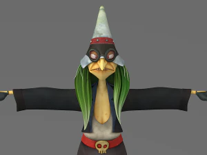 cartoon witch 3D Model