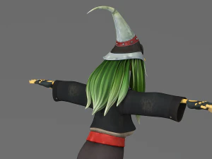 cartoon witch 3D Model