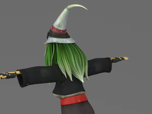 cartoon witch 3D Model