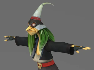 cartoon witch 3D Model