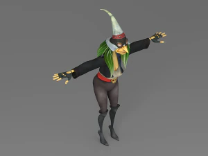 cartoon witch 3D Model