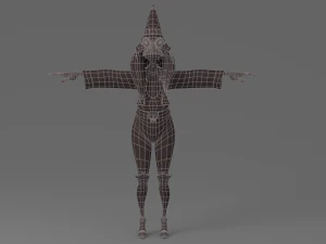 cartoon witch 3D Model