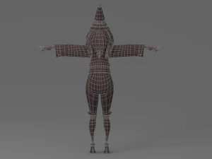 cartoon witch 3D Model