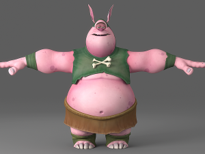 cartoon monster 2 3D 모델