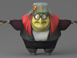 cartoon fat witch 3D Model