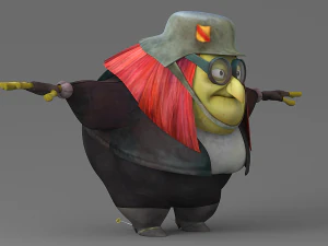 bruja gorda de dibujos animados Modelo 3D