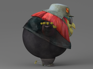 cartoon fat witch Modelo 3D