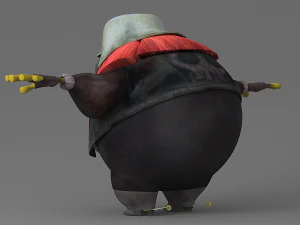 bruja gorda de dibujos animados Modelo 3D
