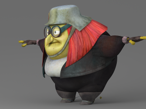 cartoon fat witch Modelo 3D