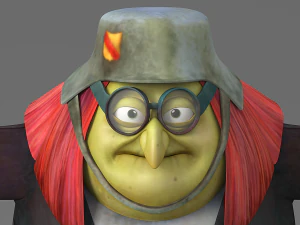 bruja gorda de dibujos animados Modelo 3D
