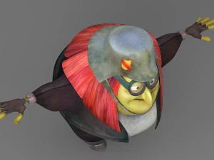 bruja gorda de dibujos animados Modelo 3D