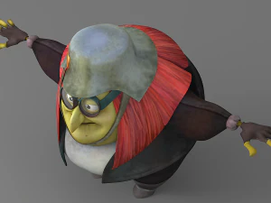 bruja gorda de dibujos animados Modelo 3D