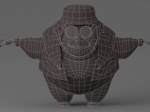 bruja gorda de dibujos animados Modelo 3D