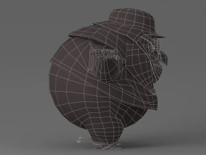 bruja gorda de dibujos animados Modelo 3D
