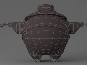 bruja gorda de dibujos animados Modelo 3D
