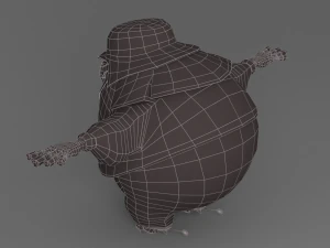 bruja gorda de dibujos animados Modelo 3D