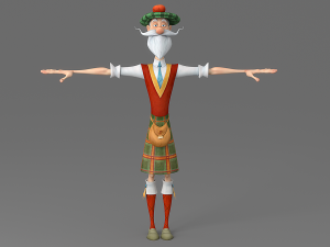 cartoon old man 3D Model