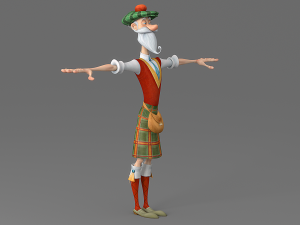 cartoon old man 3D Model