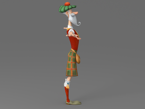 cartoon old man 3D Model
