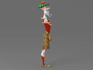 cartoon old man 3D Model