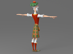 cartoon old man 3D Model