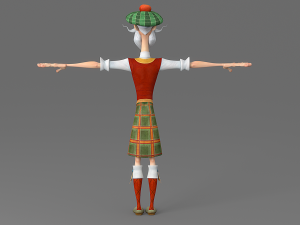 cartoon old man 3D Model