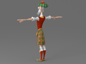 cartoon old man 3D Model