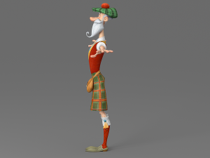cartoon old man 3D Model