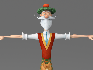 cartoon old man 3D Model