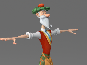 cartoon old man 3D Model