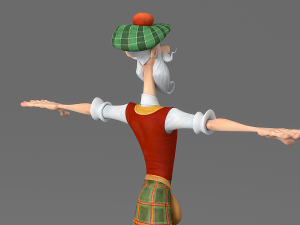 cartoon old man 3D Model