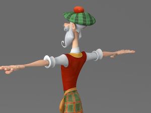 cartoon old man 3D Model