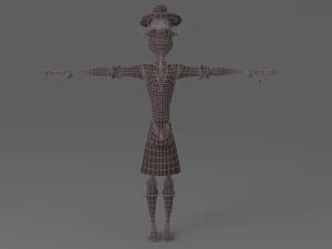cartoon old man 3D Model